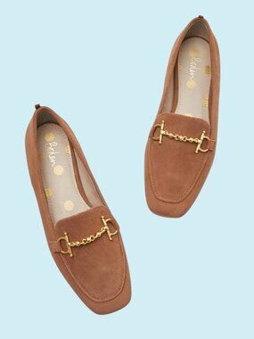 Boden Suede Snaffle Loafers Size 11 Brown Equestrian Horse Bit Classic Preppy